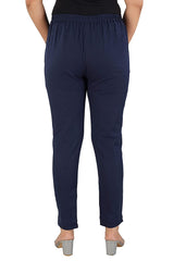 Women's Regular Fit Trousers Pant - Blue - Vintage Gulley