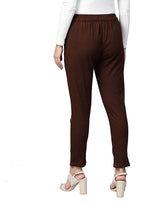 Women's Regular Fit Trousers Pant - Brown - Vintage Gulley