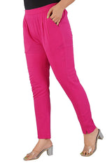 Women's Regular Fit Trousers Pant - Pink - Vintage Gulley