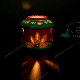Terracotta Hand Painted Tea Light Holder