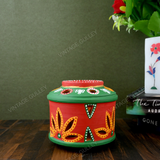 Terracotta Hand Painted Tea Light Holder
