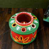 Terracotta Hand Painted Tea Light Holder