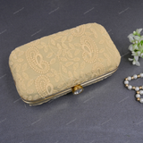 Embroidered Clutch for Female - Light Yellow