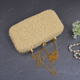 Embroidered Clutch for Female - Light Yellow
