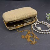 Embroidered Clutch for Female - Light Yellow