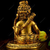 White Metal Golden Oxidized Bal Krishna with Bow