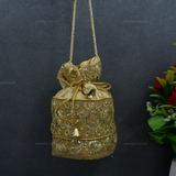Rajasthani Potli Bag - Beige