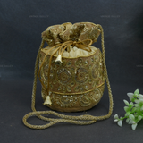 Rajasthani Potli Bag - Beige