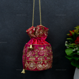 Rajasthani Potli Bag - Pink