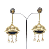 Semi-Precious Stone Ethnic Earrings for Women and Girl - Vintage Gulley