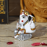 Enameled Metal Sethi Ganesha Idol - Black