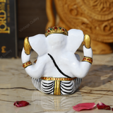Enameled Metal Sethi Ganesha Idol - Black
