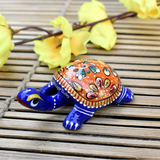 Metal Meenakari Tortoise Agarbatti Stand Tortoise for Pooja Set of 3 - Vintage Gulley