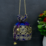 Rajasthani Potli Bag - Blue