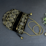 Rajasthani Potli Bag - Black
