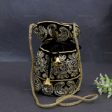 Rajasthani Potli Bag - Black