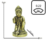 Brass Lord Hanuman Ji Murti Bajrangbali with Gada - Vintage Gulley