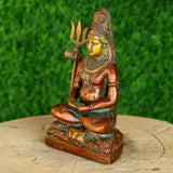 Brass Lord Shiva in Blessing Posture on Tiger - Antique - Vintage Gulley
