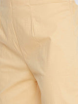 Women's Regular Fit Trousers Pant - Cream - Vintage Gulley