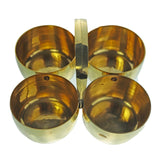 Brass Puja Holder Chowmukh 4 Bowl Stand Holder Patra