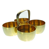 Brass Puja Holder Chowmukh 4 Bowl Stand Holder Patra