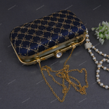 Women's Web Style Clutch - Blue