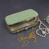 Women's Embroidered Clutch - Light Green