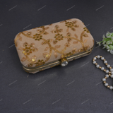 Women's Velvet Clutch - Cream