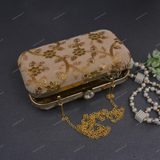 Women's Velvet Clutch - Cream