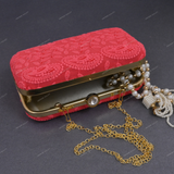 Embroidered Clutch for Female - Pink