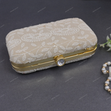 Embroidered Clutch for Female - White