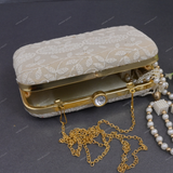 Embroidered Clutch for Female - White
