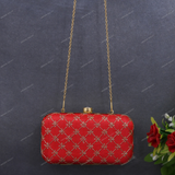 Women's Web Style Clutch - Red