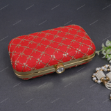 Women's Web Style Clutch - Red