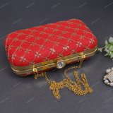 Women's Web Style Clutch - Red