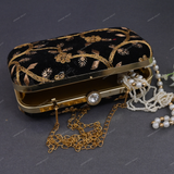 Women's Velvet Clutch - Black