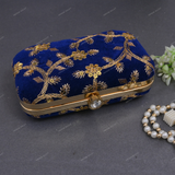 Women's Velvet Clutch - Blue