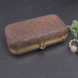 Glitter Clutch for Female - Brown