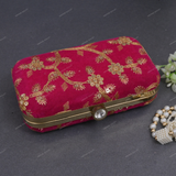 Women's Velvet Clutch - Pink