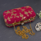 Women's Velvet Clutch - Pink