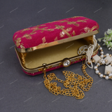 Women's Velvet Clutch - Pink