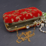 Women's Velvet Clutch - Red
