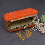 Women's Embroidered Clutch - Orange