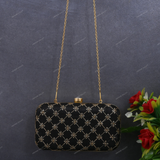 Women's Web Style Clutch - Black