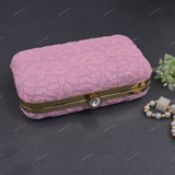 Embroidered Clutch for Female - Light Pink