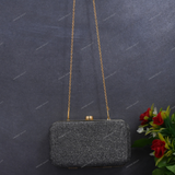Glitter Clutch for Female - Grey