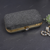 Glitter Clutch for Female - Grey