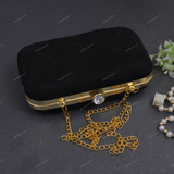 Women's Embroidered Clutch - Black