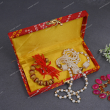 Fabric and Wooden Cash/Shagun Box for Wedding - Bandhej Red