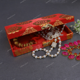 Fabric and Wooden Cash/Shagun Box for Wedding - Red Paan